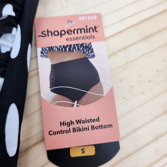 Shapermint Black and White Essentials High-Waisted  Bikini Bottom Size Small NWT - Picture 3 of 10
